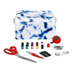 Hot Sale 😉 Singer® Large Tie Dye Basket Sewing Notions Kit 👍