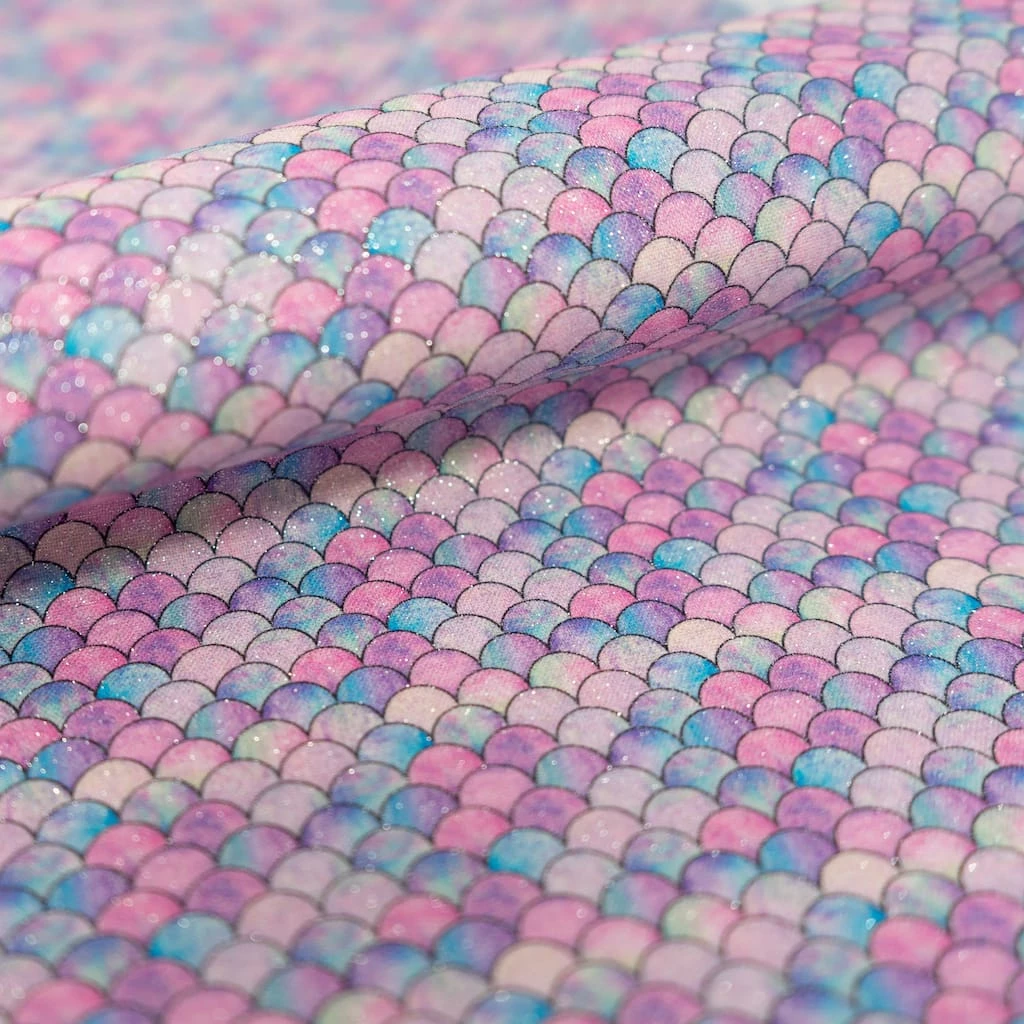 Top 10 ✨ SINGER Mermaids Glitter Print Cotton Fabric 🎉 2 Top 10 ✨ SINGER Mermaids Glitter Print Cotton Fabric 🎉 - Image 2