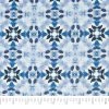Discount 👍 SINGER China Blue Batiks Cotton Fabric 🛒