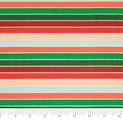 Cheapest 🥰 SINGER ❄ Christmas Holiday Nordic Stripe Cotton Fabric 🎁