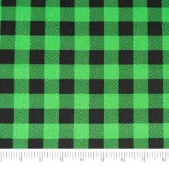 Cheap 🔔 SINGER 🎄 Christmas Holiday Green Buffalo Check Cotton Fabric 🔥