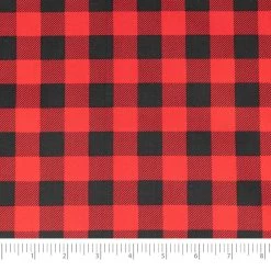 Cheap 🔔 SINGER ❄ Christmas Holiday Red Buffalo Check Cotton Fabric 🔥
