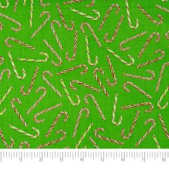 Cheapest ✨ SINGER 🎄 Christmas Holiday Santa's 🍬 Candycane Cotton Fabric 👏