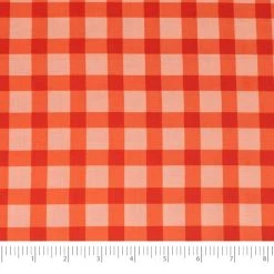 Outlet 👏 SINGER 🎄 Christmas Holiday Red And Pink Buffalo Check Cotton Fabric 💯