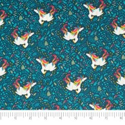Hot Sale ✔️ SINGER 🎄 Christmas Unicorn Cotton Fabric 🥰
