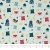 Promo 🧨 SINGER 🎄 Christmas Houses Letters Print Cotton Fabric 😀