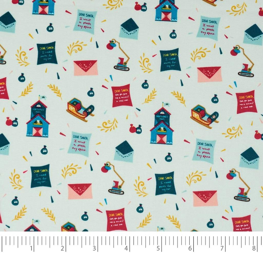 Promo ๐งจ SINGER ๐ Christmas Houses Letters Print Cotton Fabric ๐ 1 Promo ๐งจ SINGER ๐ Christmas Houses Letters Print Cotton Fabric ๐