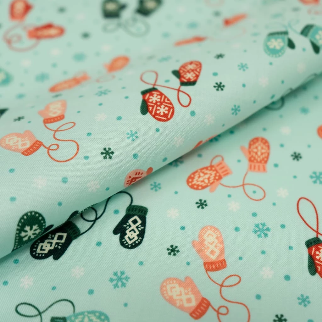 Promo ๐ SINGER ๐ Christmas Mittens Cotton Fabric ๐ 2 Promo ๐ SINGER ๐ Christmas Mittens Cotton Fabric ๐ - Image 2