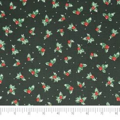 Discount 🛒 SINGER 🎅 Christmas Holiday Holly Cotton Fabric 🌟