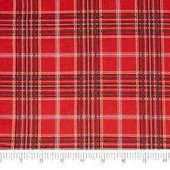 Top 10 🌟 SINGER 🎅 Christmas Red Plaid Cotton Print Fabric ⌛