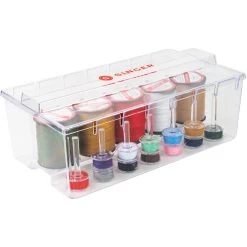 Budget 😉 SINGER® Clear Plastic Thread Box 🔔 -Deals Singer Store D563569S 5