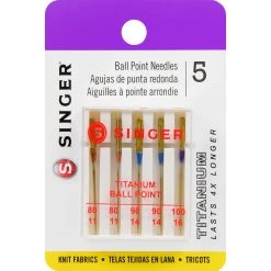 Brand new ❤️ SINGER® Titanium Universal Ball Point Machine Needles, 5ct. 🧨