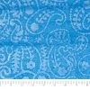 Cheapest 🛒 SINGER® Batik Corn Flower Blue Paisley Cotton Fabric ⭐