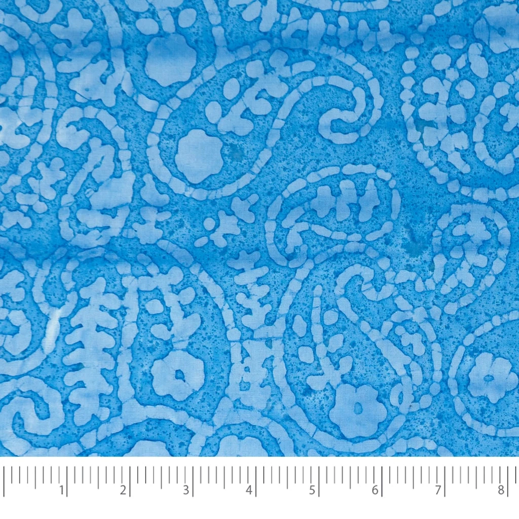 Cheapest 🛒 SINGER® Batik Corn Flower Blue Paisley Cotton Fabric ⭐ 1 Cheapest 🛒 SINGER® Batik Corn Flower Blue Paisley Cotton Fabric ⭐