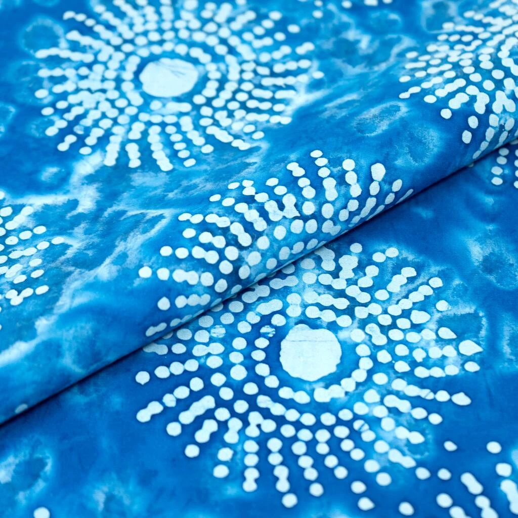 Best Sale 🎁 SINGER® Batik Steel Blue Sunshine Cotton Fabric 💯 2 Best Sale 🎁 SINGER® Batik Steel Blue Sunshine Cotton Fabric 💯 - Image 2