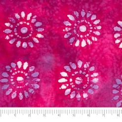 Best Sale 🔥 SINGER® Batik Medium Violet Red Sunflower Cotton Fabric 👏