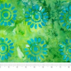 Best Pirce ๐ SINGER® Batik Lime Green Sunflower Cotton Fabric โจ
