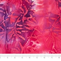 Cheapest 😀 SINGER® Pink & Purple Leaves Cotton Fabric 😍