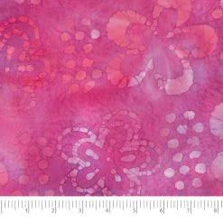 Cheap 🥰 SINGER® Batik Pink Flower Cotton Fabric 🎁