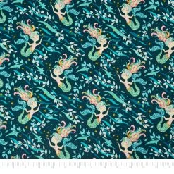 New 😉 SINGER® Mermaid Designed by Denise Palmer Cotton Fabric Bundle ✔️ -Deals Singer Store D601215S 3