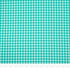 Brand new 🥰 SINGER Aqua Gingham Check Cotton Fabric 🧨