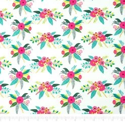 Top 10 😀 SINGER Modern Bright Floral White Cotton Fabric 🔥