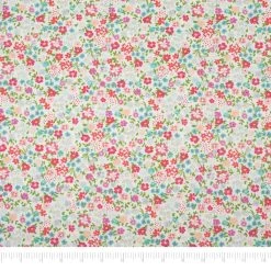 Buy 🥰 SINGER Pink Small Floral White Cotton Fabric 🛒