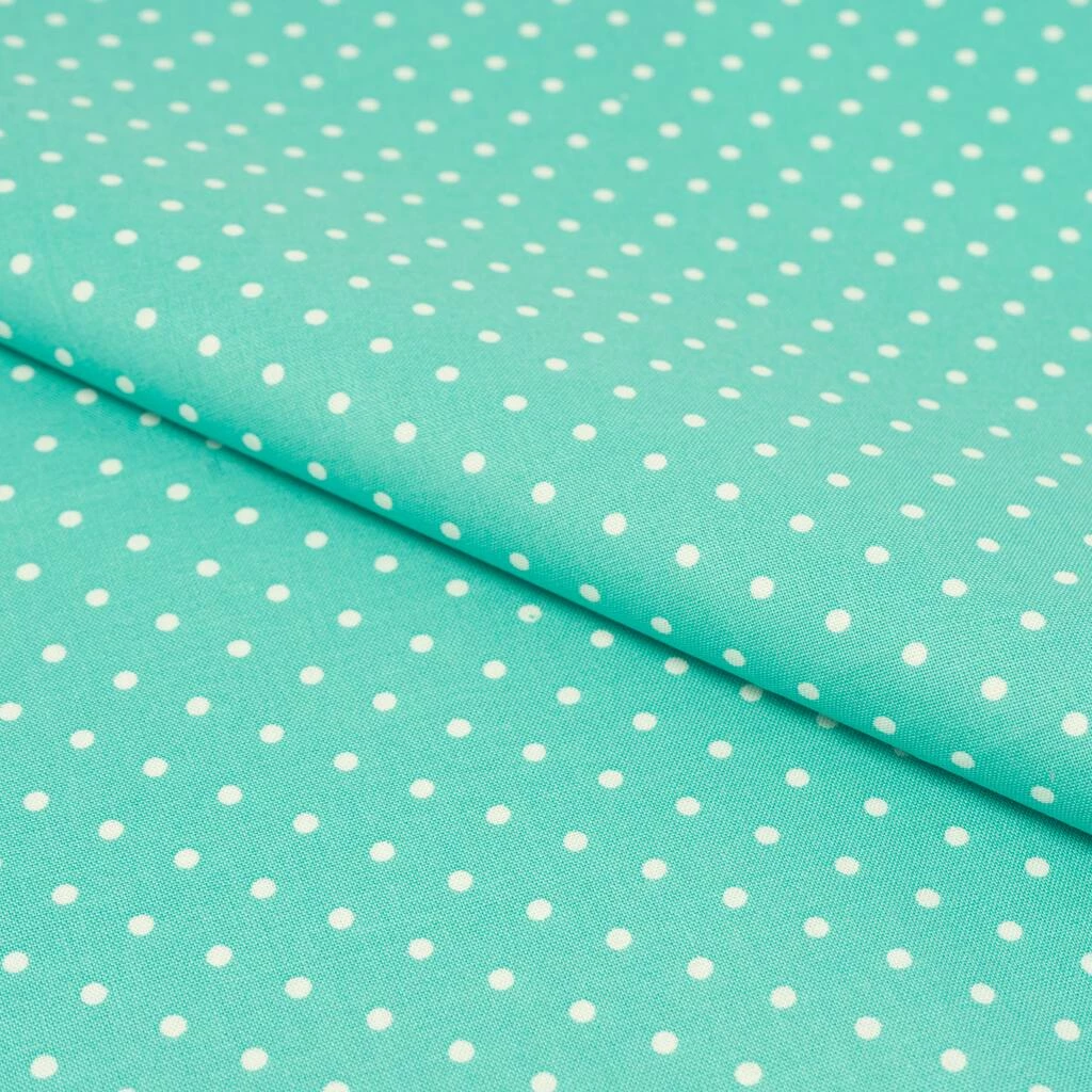 Best Sale ๐ฏ SINGER Aqua Small Dots Cotton Fabric ๐ 2 Best Sale ๐ฏ SINGER Aqua Small Dots Cotton Fabric ๐ - Image 2