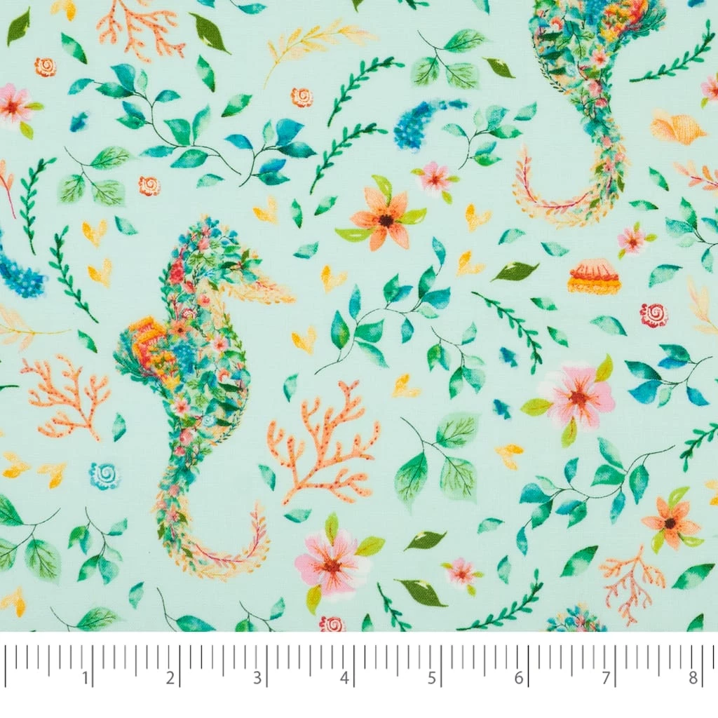 Top 10 ๐ SINGER Denise Palmer Aqua Seahorse Cotton Fabric ๐ 1 Top 10 ๐ SINGER Denise Palmer Aqua Seahorse Cotton Fabric ๐
