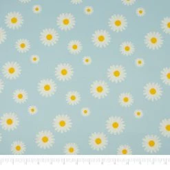Cheapest ❤️ SINGER Blue Daisy Cotton Fabric 😉