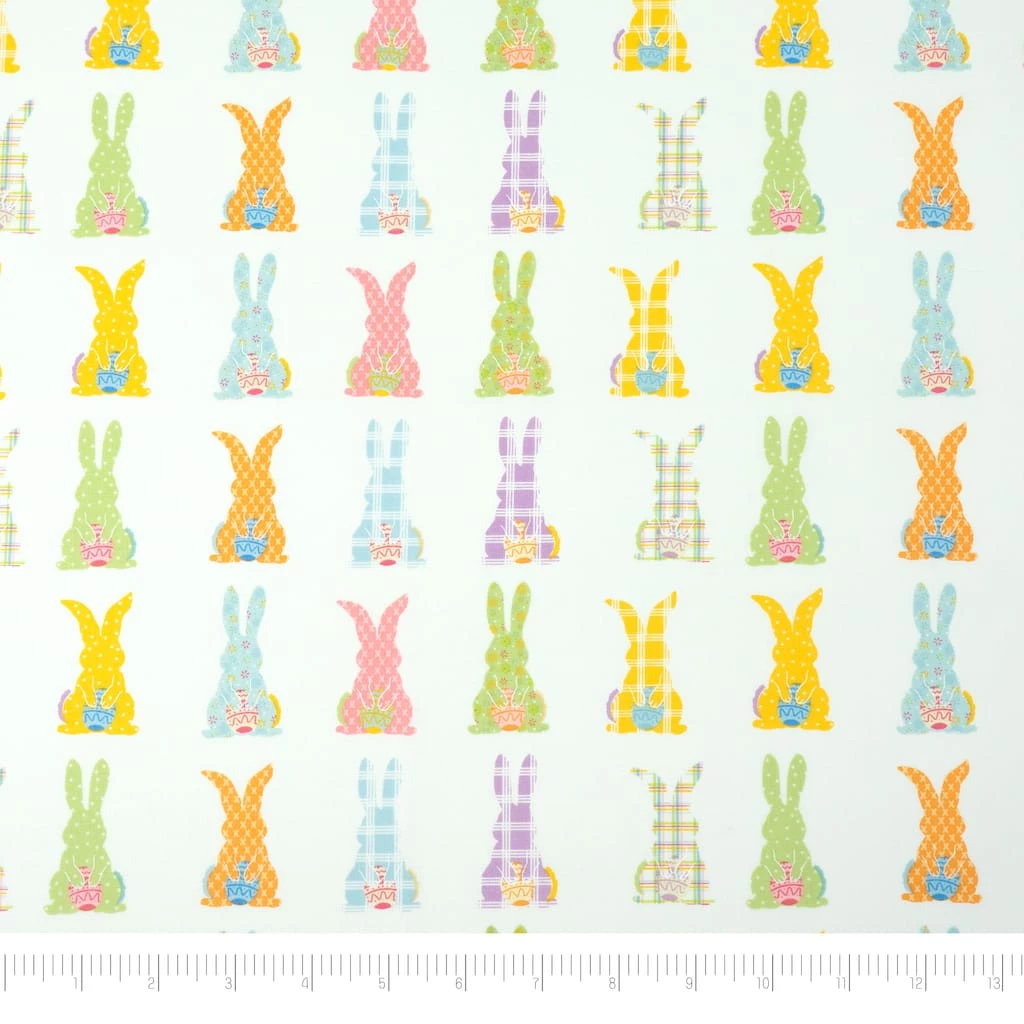 Buy 💯 SINGER Colorful Bunny Cotton Fabric 🌟 1 Buy 💯 SINGER Colorful Bunny Cotton Fabric 🌟