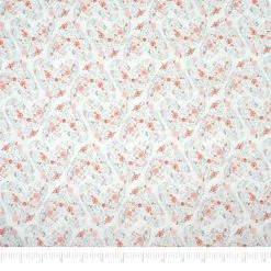 Best deal 🎁 SINGER Pink Flower Heart Cotton Fabric 🎉