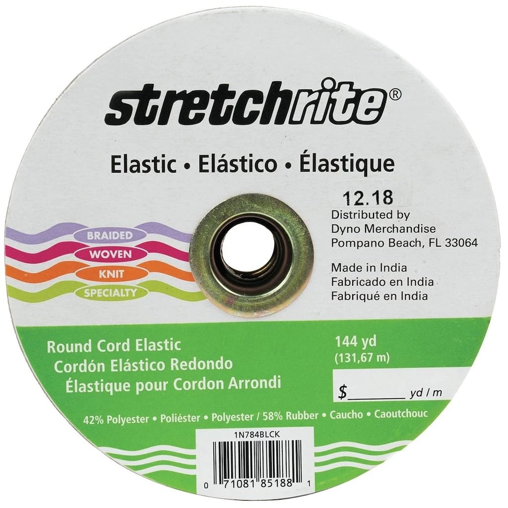 New ๐ Stretchrite Black Braided Elastic, 0.0625" x 144yd. by Singer ๐ฅ 1 New ๐ Stretchrite Black Braided Elastic, 0.0625" x 144yd. by Singer ๐ฅ