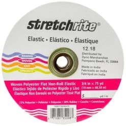 Deals Singer Store 21 Brand new 👏 Stretchrite White Woven Polyester Flat Non-Roll Elastic, 0.75" x 75yd. by Singer ⭐