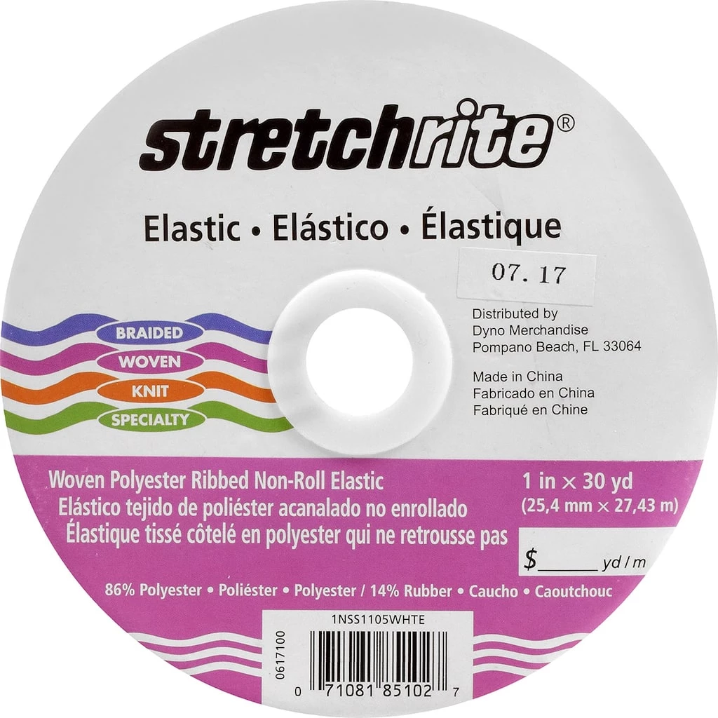 Buy ⌛ Stretchrite White Woven Polyester Ribbed Non-Roll Elastic, 1" x 30yd. by Singer ✔️ 1 Buy ⌛ Stretchrite White Woven Polyester Ribbed Non-Roll Elastic, 1" x 30yd. by Singer ✔️