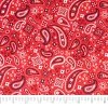 Top 10 ✨ SINGER Patriotic Red Paisley Cotton Fabric 🧨