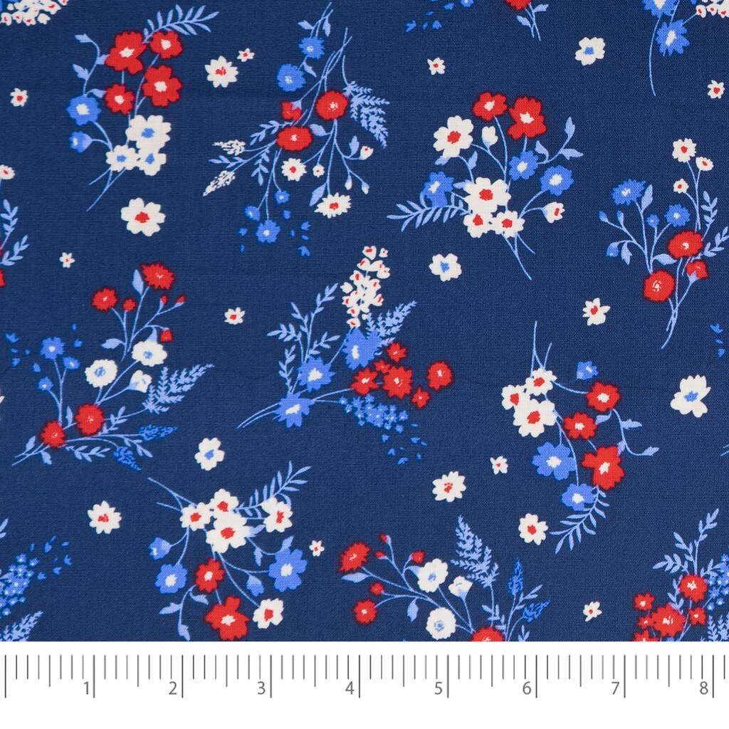 Brand new ๐ฅ SINGER Patriotic Floral Cotton Fabric ๐ 1 Brand new ๐ฅ SINGER Patriotic Floral Cotton Fabric ๐
