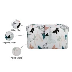 Best Sale 👍 SINGER® Premium Large Butterfly Print Round Sewing Basket with Zipper Pouch ⌛ -Deals Singer Store D647638S 4