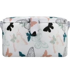 Best Sale 👍 SINGER® Premium Large Butterfly Print Round Sewing Basket with Zipper Pouch ⌛ -Deals Singer Store D647638S 5