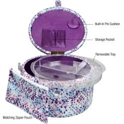 Best reviews of ⌛ SINGER® Premium Large Aztec Print Round Sewing Basket with Zipper Pouch 🌟 -Deals Singer Store D647643S 3