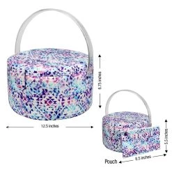 Best reviews of ⌛ SINGER® Premium Large Aztec Print Round Sewing Basket with Zipper Pouch 🌟 -Deals Singer Store D647643S 7