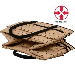 Brand new 🧨 SINGER® Large Tan & Black Polka Dot Print Sewing & Craft Collapsible Storage Tote Caddy ⭐ -Deals Singer Store D647645S 7