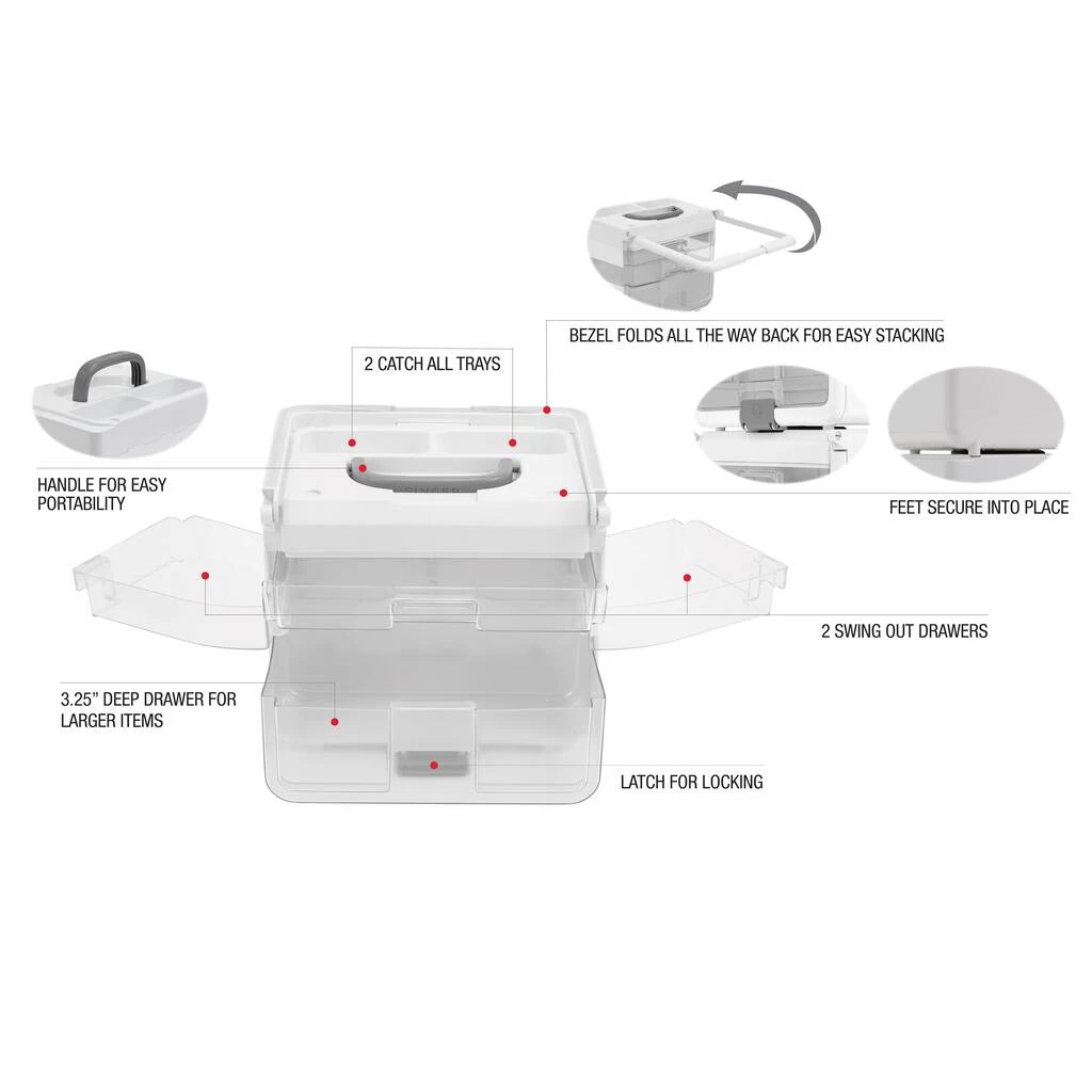 Cheapest 😉 SINGER® Sew-It-Goes® Stackable Storage Case 🎁 6 Cheapest 😉 SINGER® Sew-It-Goes® Stackable Storage Case 🎁 - Image 6