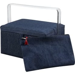 Budget 🎉 SINGER® Large Denim Sewing Basket with Zipper Pouch 😍