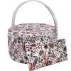 Best Pirce 😉 SINGER® Large Floral Paisley Print Round Sewing Basket & Zipper Pouch 😀