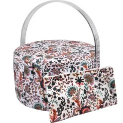 Best Pirce 😉 SINGER® Large Floral Paisley Print Round Sewing Basket & Zipper Pouch 😀