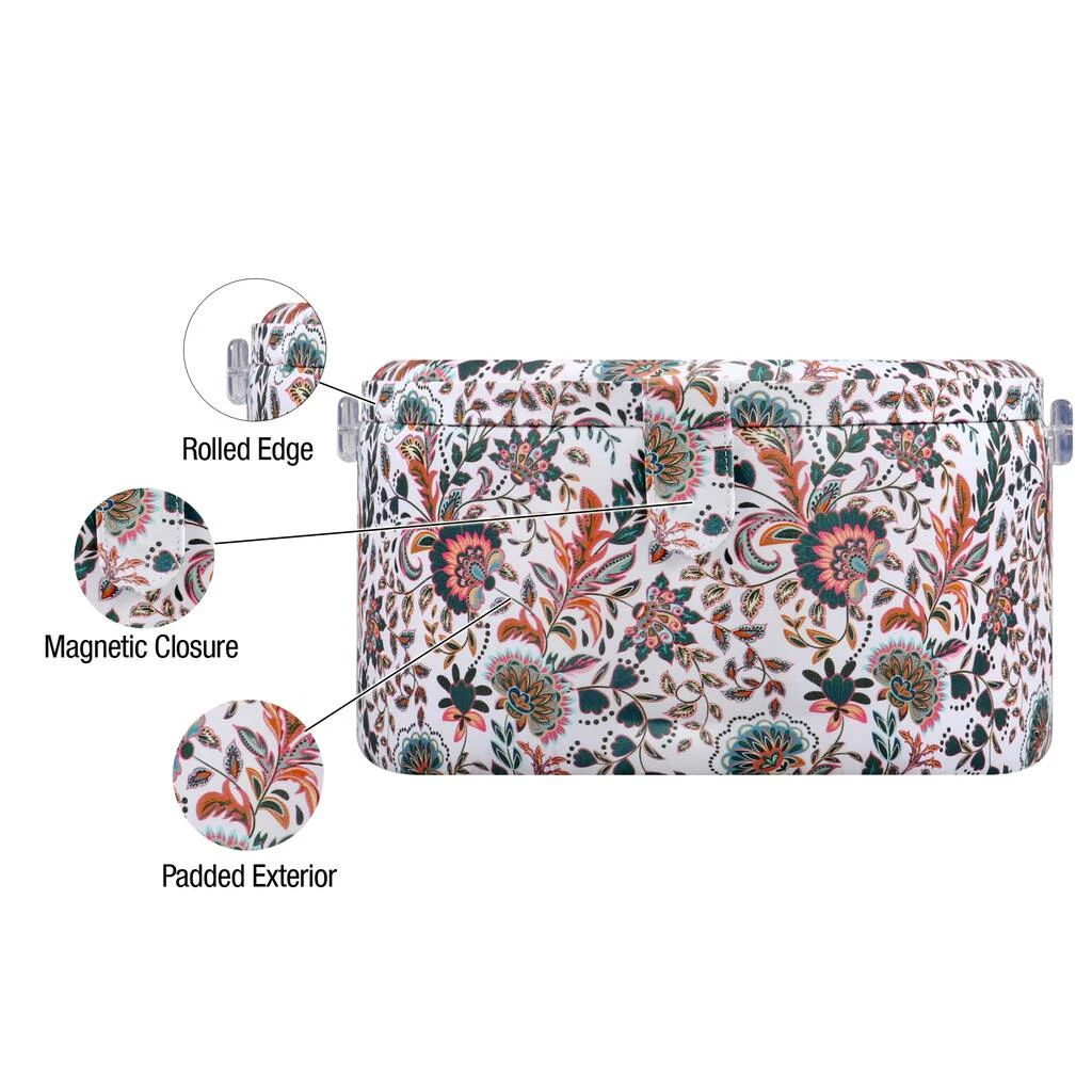 Best Pirce 😉 SINGER® Large Floral Paisley Print Round Sewing Basket & Zipper Pouch 😀 6 Best Pirce 😉 SINGER® Large Floral Paisley Print Round Sewing Basket & Zipper Pouch 😀 - Image 6