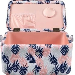 Deals ✨ SINGER® Large Leaf Print Tackle Sewing Basket Set 🔥 -Deals Singer Store D647649S 4