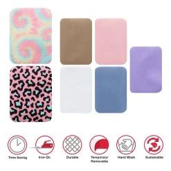 Best Pirce 💯 Singer® Decorative Print & Pastel DIY Iron-On Fabric Patch Kit with 1 Bonus Stencils 🎉 -Deals Singer Store D647859S 3