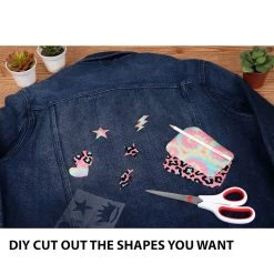 Best Pirce 💯 Singer® Decorative Print & Pastel DIY Iron-On Fabric Patch Kit with 1 Bonus Stencils 🎉 -Deals Singer Store D647859S 6